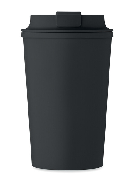 PLA dvojstenný pohár 350 ml Beibaku - Čierna