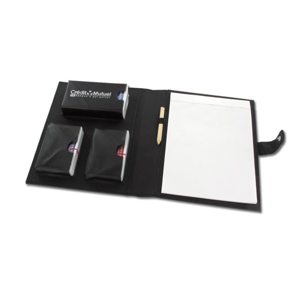 ETUI AVEC 3 JEUX DE CARTES, BLOC PAPIER ET CRAYON