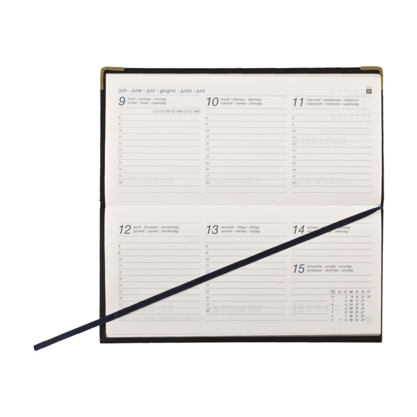 Euro Business agenda de poche 6 langues - Noir