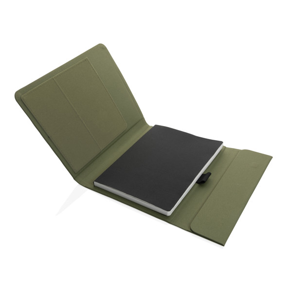 Xd Xclusive A5 notebook, magnetic closure, rPET cover - Green