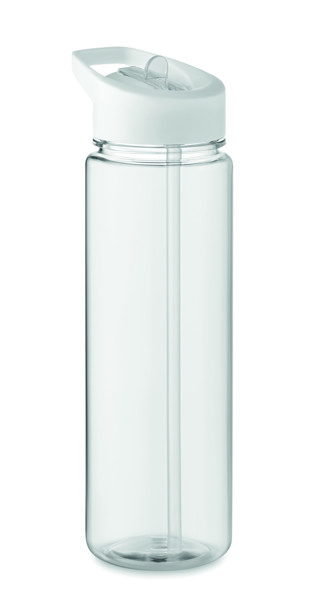 Alabama športna steklenica RPET, 650 ml, PP preklopni pokrov - Bela