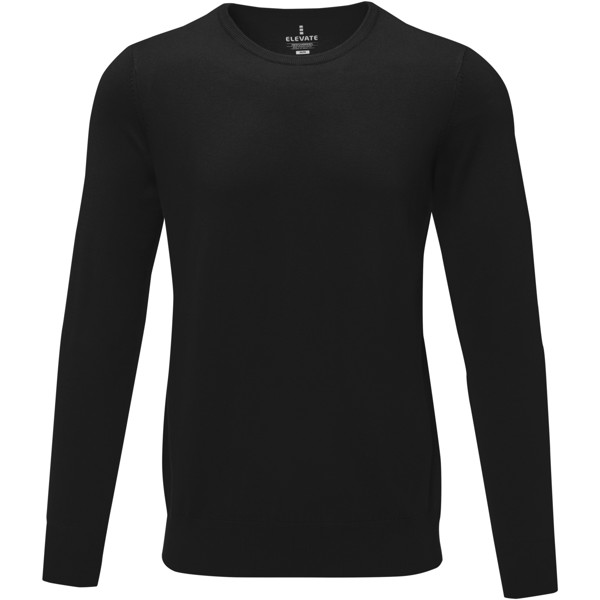 Merrit men's crewneck pullover - Solid black / S