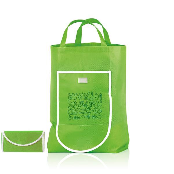 Saco De Compras Em Tnt 80G, Dobrável - Branco