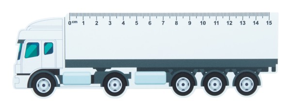 15 Cm Pravítko Trucker 15, Kamion - Bílá
