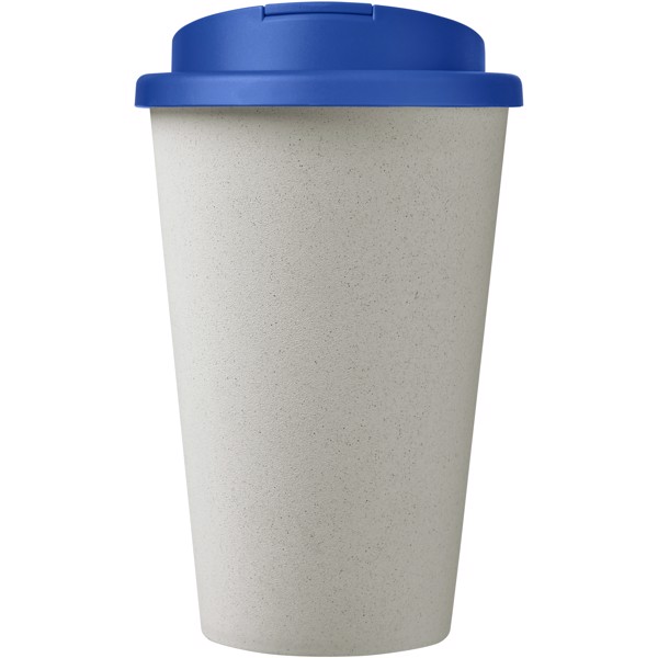 Gobelet Americano® Eco recyclé de 350ml avec couvercle anti-déversement - Bleu minéral / Blanc
