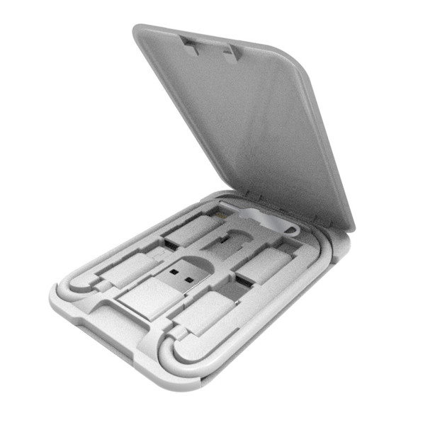 6 in 1 charging cable in UC051 box - WHITE