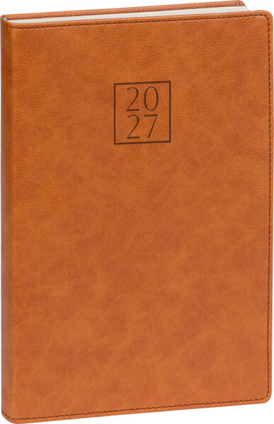 Notique Denní Diář Prestigio 2027, Hnědý, 15 x 21 cm