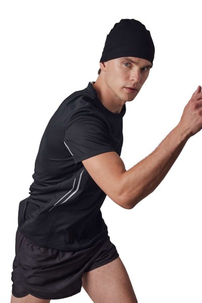 Sporty Fitted Beanie - Black