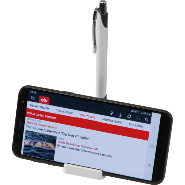 Mobile phone holder with magnetic function REINHOLD - White