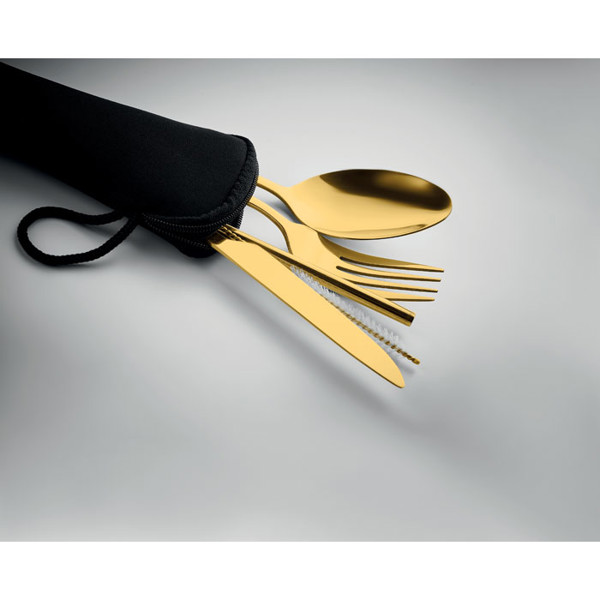 Cutlery set stainless steel 5 Service - Gold