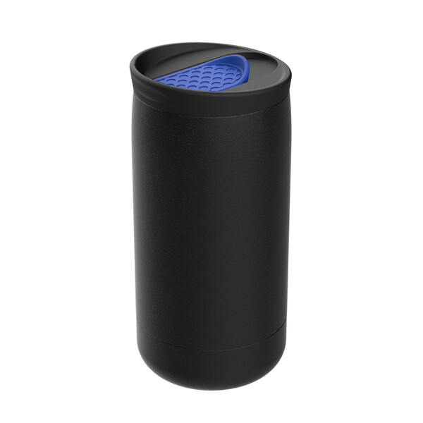 myNIZZA - Mug: black, Lid: blue