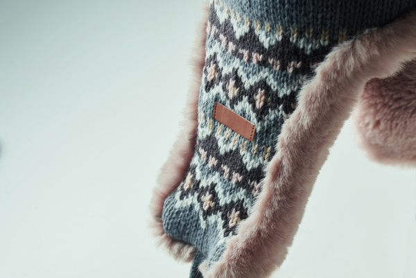 Gestrickte Ohrenmütze Yulong - Grau