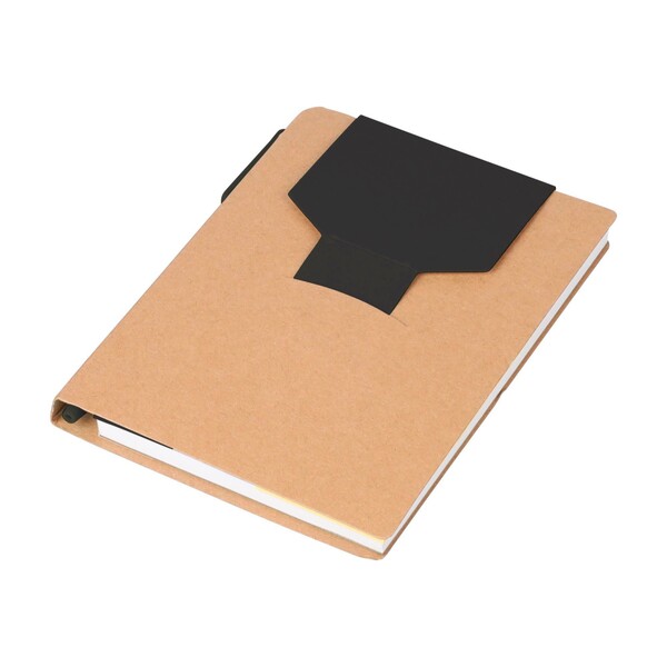 Notebook Quillo | Recycled cardboard | A6 | Blank - black