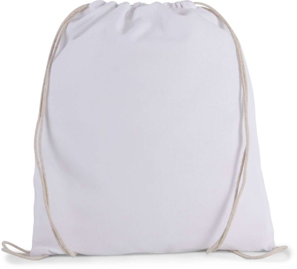 Organic Cotton Small Drawstring Bag - White