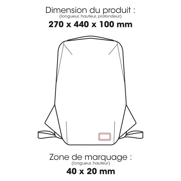 SHAPE RPET - BND988 - Sac à dos pour ordinateur RPET 20 L