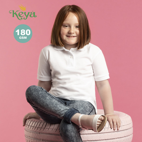 Polo Criança Branco "keya" YPS180 - Branco / M