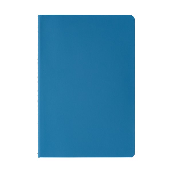 Carnet Eilo en papier recyclé à coutures contrastées - A5 - Bleu marine / Colourjet