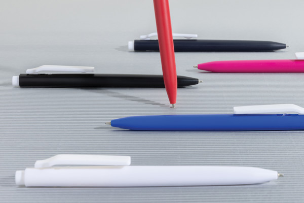 Vibe GRS certified R-ABS pen with ultra glide ink - White / White