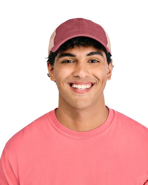 Sunwashed Trucker Cap - Black / Tan