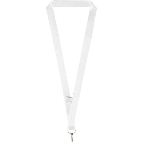 Neve sublimation lanyard with loop - White / 20mm