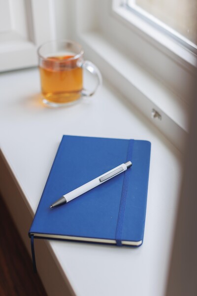Stylo Emmett | Finition caoutchoutée - blanc