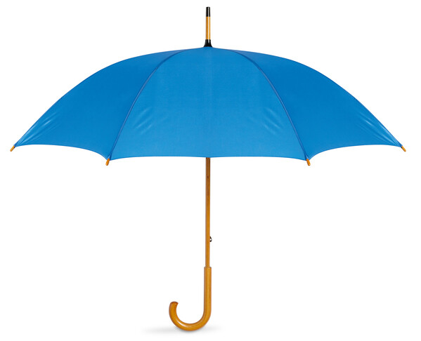 Parapluie avec poignée en bois Cala - Bleu Royal