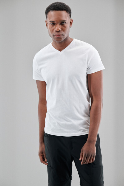 Printer Heavy V t-shirt White M