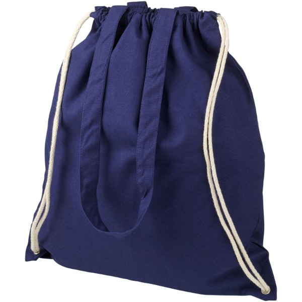 Sac à dos en coton 240 g/m² avec cordon de serrage Eliza 6L - Marine