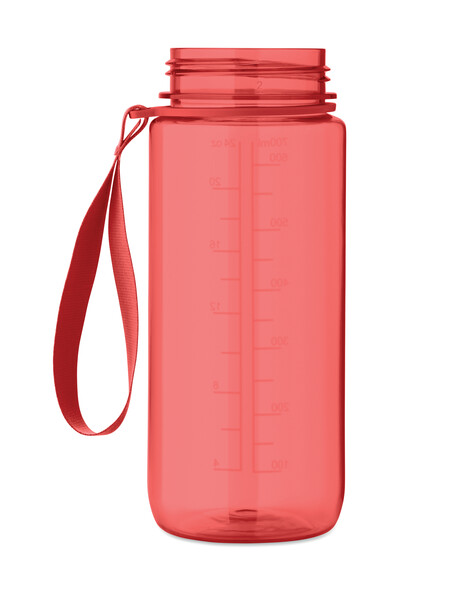 Sportdrinkfles 700ml Enkel - Transparant Rood