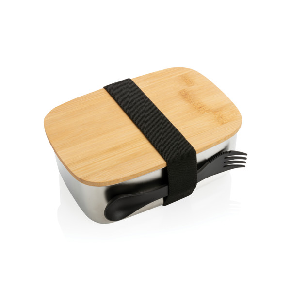 Xd Collection lunchbox 0,9L, bambusov pokrov, špork