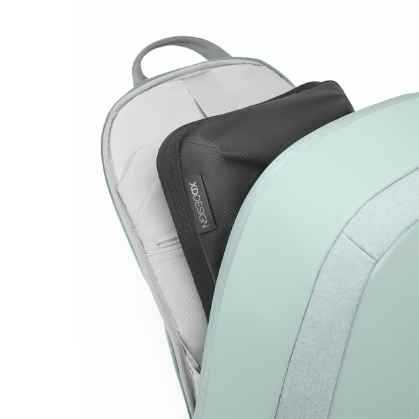 Xd Design Bobby Edge backpack, anti-theft,rPET - Green / Grey