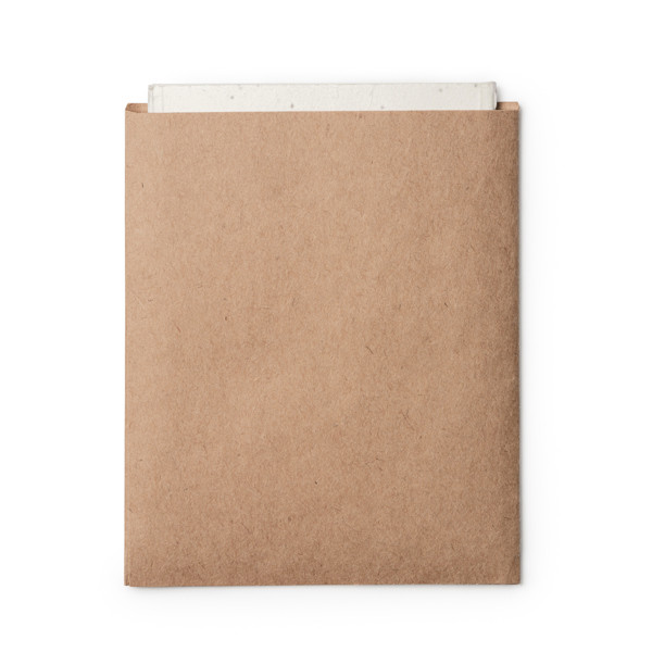 Libreta personalizada A6 de papel reciclado con semillas 40 hojas