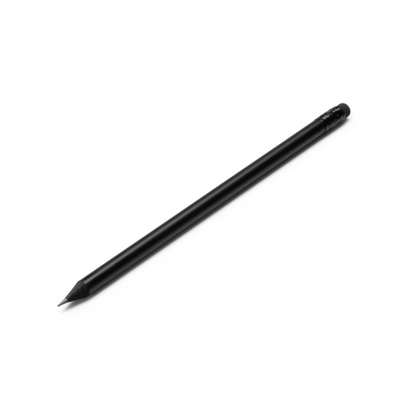 Personalised wooden pencil matt black with eraser