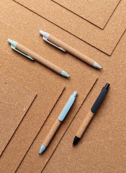 Write wheatstraw and cork pen - White