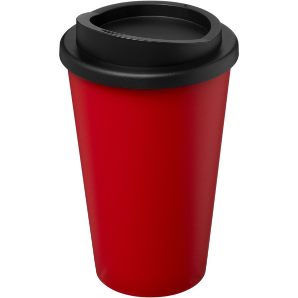 Bicchiere termico riciclato Americano® da 350 ml - Rosso / Nero