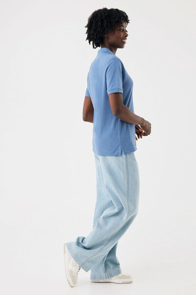 Polo tričko IQONIQ Yosemite z recykl. bavlny - Moon Blue / XL