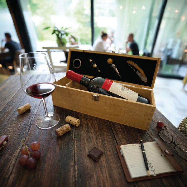 Drevený box na víno Saint-Étienne - Béžová