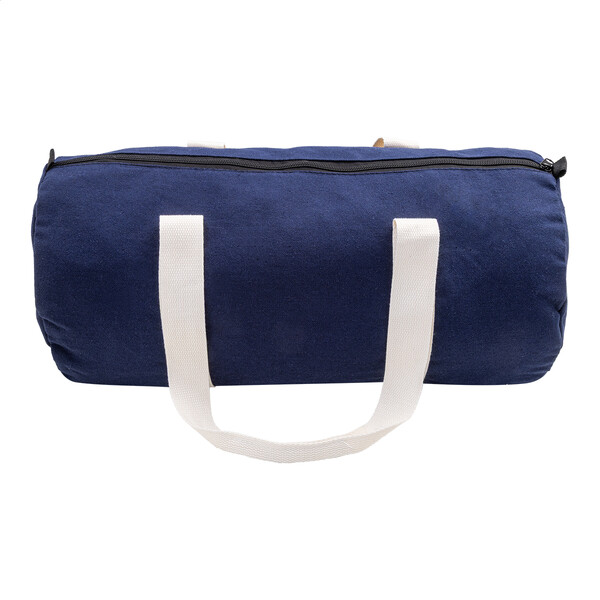 Sac de sport en canvas recyclé Rekan Duff - Bleu