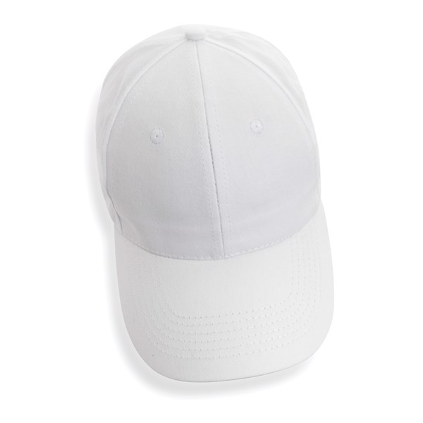 Impact 6 panel 190gr Recycled cotton cap with AWARE™ tracer - White