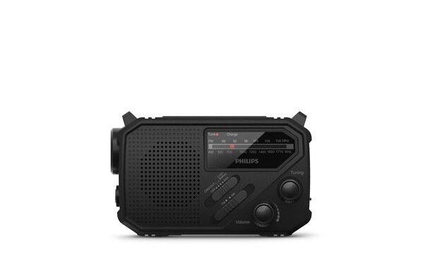 Philips TAR1609 Emergency Radio with Analog FM/AM Tuner and Flashlight