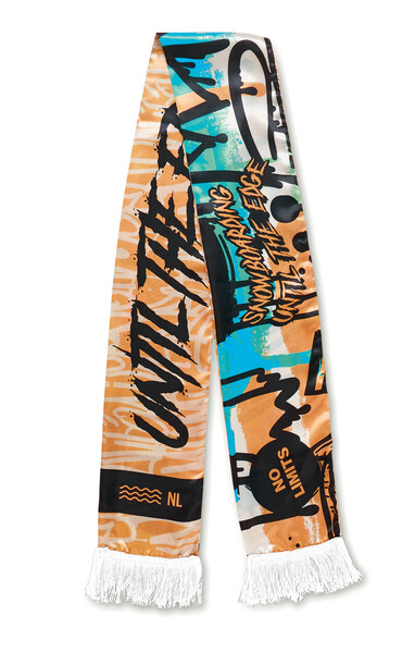 Lowest priced full colour double layer scarf. Made of satin fabric - White