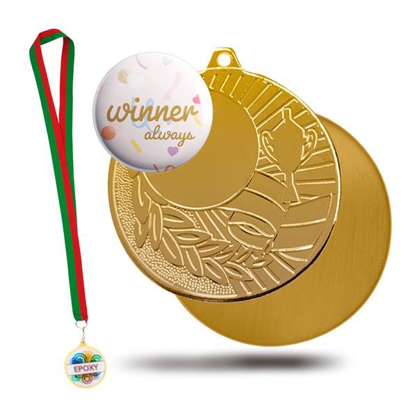 Medalha Metálica - Prateado
