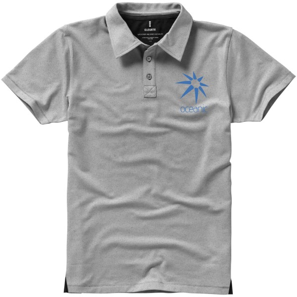 Polo stretch manches courtes homme Markham - Gris mélangé / XS