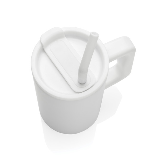 Cube RCS certified recycled steel mug 800ml - White