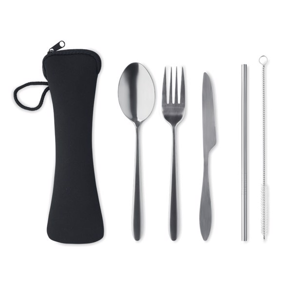 Cutlery set stainless steel 5 Service - Black