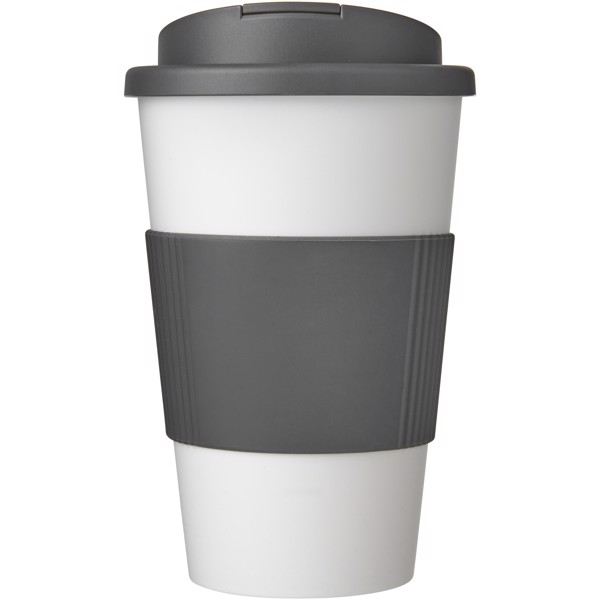 Americano® 350 ml tumbler with grip & spill-proof lid - White / Grey