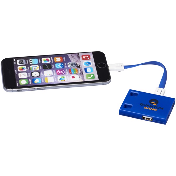 USB rozbočovač & kabely 3 v 1 - Světle modrá