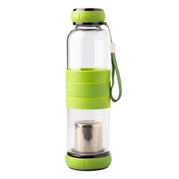550 ml Sulmona glass bottle with tea infuser