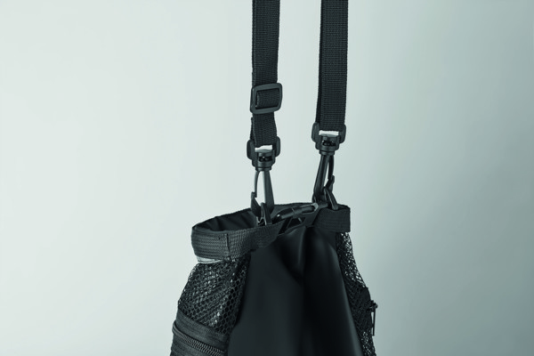 Vodotesna torba Scuba Mesh RPET, 6L - Črna
