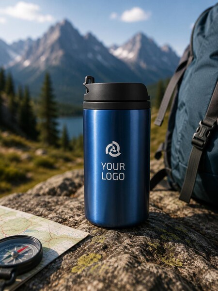 Gobelet thermos double paroi Gisela | 300 ml - bleu cobalt